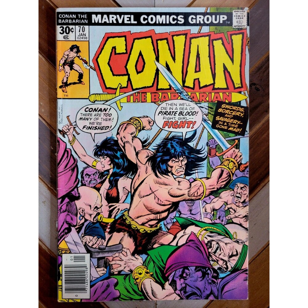Conan The Barbarian #70 Newsstand (Marvel 1976) Mark Jewelers! Kane Cover! (6.0)